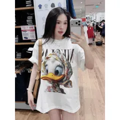 Áo thun   nữ unisex hoạt hình  Vịt Quàng Khăn chất cotton 100% ĐL 250gsm  mềm mịn mát hottrend 2026