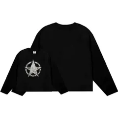 Áo thun tay dài boxy giấy gạo L1 In Hình Ngôi Sao Vintage nam nữ unisex