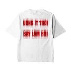 Áo thun form rộng tay lỡ  nam nữ unisex UỐNG ÍT THÔI  hottrend  2026 chất cotton cao cấp đl 260gsm