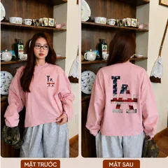 Áo Thun Tay Dài Boxy Form Rộng Unisex Nam Nữ   LA cờ mỹ Cotton 240gsm cotton gạo cao cấp Áo Phông Basic Thời Trang Stree