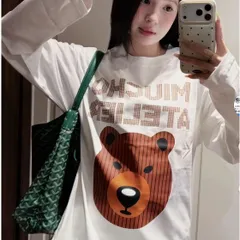 ÁO THUN TAY DÀI  FORM RỘNG HOẠT HÌNH GẤU UNISEX NAM NỮ – COTTON GẠO 240GSM