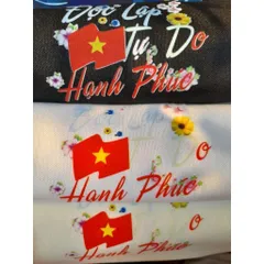 Áo thun form rộng Trend yêu nước  ĐỘC LẬP TỰ DO HẠNH PHÚC  Trái Tim Hướng Về VN  Tay Lỡ Vải Cotton 2 chiều Full Tag
