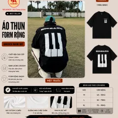 Áo thun  BIGBANG 2026 G-DRAGON cùng phong cách phím đàn piano cotton dà Coachella HOME SWEET HOME