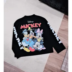 Áo thun form rộngn tay dài long tee boxy hoạt hình Mickey x Donal  chất cotton cao cấp  hottrend 2026