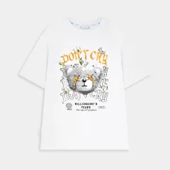 Áo thun form rộngn form rộng unisex nam nữ  in hình 5D GẤU DON'T CRY phong cách hàn quốc