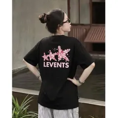 Áo Thun form rộng họa tiết Levents  hoa anh đào Nam Nữ Tay Lỡ Cotton 2 Chiều Mềm Mịn Basic Dễ Phối