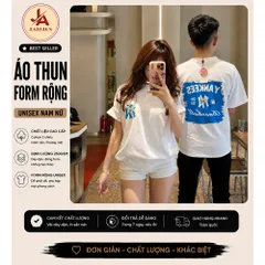 Áo thun form rộng YN Yankess Baseball Xanh New 2026 Unisex Nam Nữ  Chất Vải 260gsm