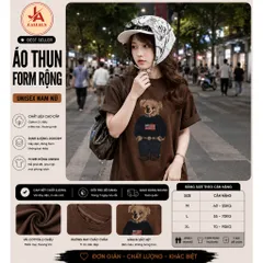 Áo thun form rộng Gấu mỹ  Tay Lỡ Vải , Áo Phông Local Brand Unisex Nam Nữ Cotton 100%