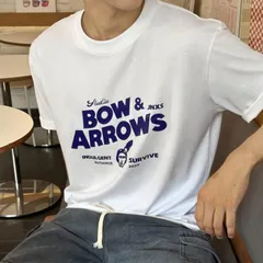 Áo thun form rộng nam BOW & ARROW ngắn tay vải cotton  cao cấp cổ bo tròn  phong cách Hàn Quốc