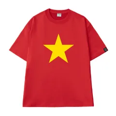 Áo thun form rộng Unisex Cờ Đỏ Sao Vàng Ngôi Sao Lớn  Vải Cotton Mềm Mịn  siu Mát đl 250gsm