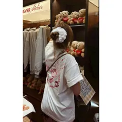 Áo thun form rộng  nữ   POPPOPP in hình nụ hôn đáng yêu  unisex chất cotton cao cấp phong cách Hàn Quốc