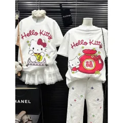Áo phông  boxy nữ Hello kitty thần tài  hottrend 2026 chất cotton cao cấp đl 260gsm mềm mịn mát