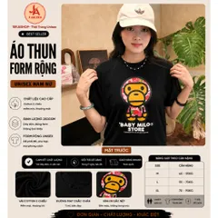 Áo thun form rộng Form Unisex Nam Nữ In Họa Tiết Bapemilo Camo - Áo Phông Cotton 2 Chiều Cao Cấp