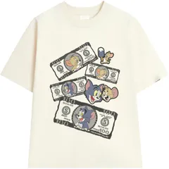 Áo thun form rộng Unisex Oversize In Mèo Chuột Hoạt Hình  Cotton 2C 260GSM Tay Lỡ Phong Cách Hàn Quốc