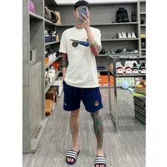 Áo thun form rộng nam LAS VEGAS ngắn tay vải cotton cổ bo tròn  phong cách Hàn Quốc