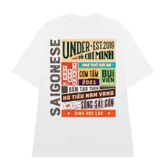 Áo thun form rộng Tay Lỡ UNDER Hà Nội -SÀI GÒN Cotton Nam Nữ Unisex - Oversize  phong cách ulzzang JASHOP