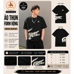 Áo thun form rộng LCT Unisex Form Oversize Cotton Dày Dặn Full Tag Túi Zip