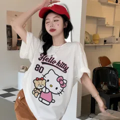 Áo thun form rộng  KITTY 80 Unisex In Mèo Cute Tay Lỡ Cotton Co Giãn 4 chiều Form Oversize Hot Trend