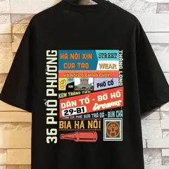 Áo thun form rộng Tay Lỡ Hà Nội  36 phố phường Áo Phông Cotton HÀ NỘI XỊN Nam Nữ Unisex form rộng oversize JASHOP