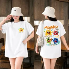 Áo Thun form rộng in hình Monster in hình Chất Liệu Cotton 2CTay Ngắn,  260g In Hình Cao cấp