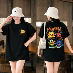 Áo Thun form rộng in hình Monster in hình Chất Liệu Cotton 2CTay Ngắn,  260g In Hình Cao cấp
