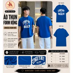 Áo thun form rộng nam COMPANY tay lỡ vải cotton cao cấp đl 250gsm   phong cách Hàn Quốc