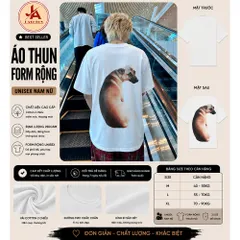 Áo thun form rộng trắng nam nữ   in hình chó dễ thương – Áo phông  JACK 97 phong cách vui nhộn cute chất cotton cao cấp