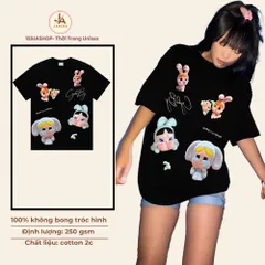 Áo thun form rộng nam nữ  Cry baby hottrend 2025 chất cotton cao cấp ĐL 250gsm