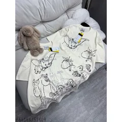 Áo thun form rộng  nữ Disney hoạt hình  Chất Cotton 2 Chiều cao cấp