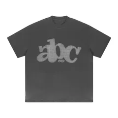 Áo thun form rộng nam nữ ABC chất Cotton 2C cao cấp dày mềm mịn định lượng 250gsm