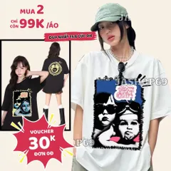 Áo thun form rộng nữ Poppop Baby, Áo phông nữ tay lỡ  Cotton 2C 250gsm Unisex nam