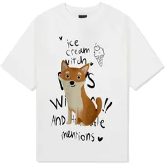 Áo thun form rộng nam nữ  chữ ký DOG ICEAM  hottrend 2024 chất cotton cao cấp đl 250gsm