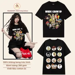 Áo thun form rộng  unisex TEE CARTOON COTTON 2C ĐỊNH LƯỢNG 260GSM  Chất Cotton Mềm Mịn Thoáng Mát hottrend 2025