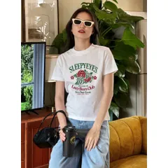 Áo thun form rộng Nữ Baby Tee SLEEPY EYES cotton cao cấp 2 chiều đl 250gsm