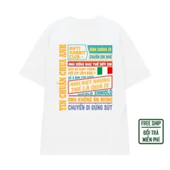 Áo thun form rộng nam nữ unisex TIN CHUẨN CHƯA  ANH ,Từ Điển Comment Thỏ Ngọc  cotton   HOTTREND