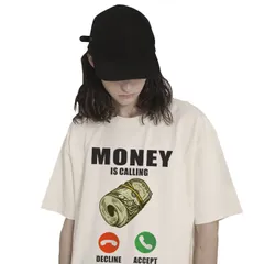 Áo thun form rộngn nam nữ  form rộng MONEY IS CALLING  cổ 3cm dày chất cotton cao cấp đl 250gsm
