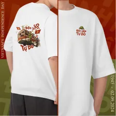 Áo thun form rộng Tay Lỡ  ĐỘC LẬP TỰ DO, ẤM NO HẠNH PHÚC chất liệu cotton 100% cao cấp 250gsm thoáng mát. JASHOP