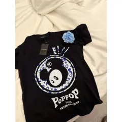 Áo thun form rộng Poppop  nam nữ Họa Tiết Xanh Dương  unisex chất cotton cao cấp Đl 250gsm