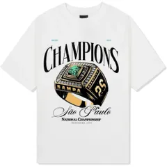Áo thun form rộng nam nữ  unisex  Champions Tee 2 màu basic KEM-TRẮNG