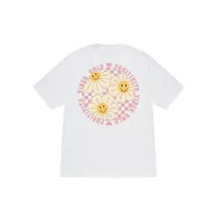 Áo thun form rộng STU.SSY hoa vòng tròn nam nữ  tay lỡ unisex chất cotton 2 chiều cao cấp đl 250gsm