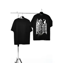 Áo thun form rộng LOCALBRAND in chữ Lượn Sóng   tay lỡ nam nữ unisexchất cotton 100% đl 240gsm dày