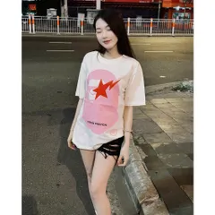 Áo thun form rộng  in hình sao đỏ cá tính – style streetwear nổi bật nam nữ chất cotton cao cấp mềm min mát