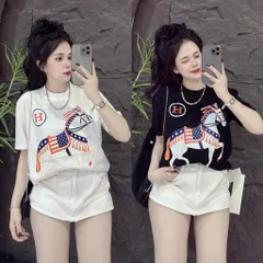 Áo thun form rộng nữ ngựa chữ H hottrend 2026 nhiêu màu nam nữ  unisex cotton đl 260gsm
