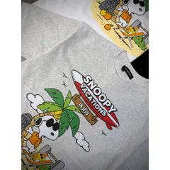 Áo thun form rộng Nữ Oversize In Hoạt Hình SNOOPY VACATIONS  Tay Lỡ Cotton Mềm Phong Cách Hàn Quốc 2026