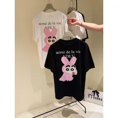 Áo thun form rộng   Unisex In Hình Hoạt Hình  SHIN BÚT CHÌ mặc Thỏ Hồng Cá Tính – Cotton Mềm Mịn, Phong Cách Hàn Quốc