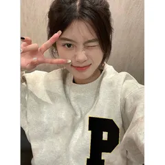 Áo sweater   nam nữ basic nỉ bông họa tiết in chữ P bóng chày chất nỉ cao cấp siu ấm