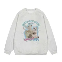 Áo Nỉ Sweater Nữ Cổ Tròn , Áo Nỉ bông cotton cao cấp Hình Cute Cat  Áo Mùa Đông Phong Cách Hàn Quốc