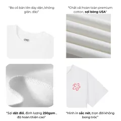 Áo Babytee - Form Nữ - Hình In Pet Hoa - Premium Cotton 250gsm 2 Chiều