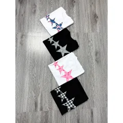 Áo thun form rộng LEVENTS 3 Ngôi Sao phối màu  Unisex Cotton Mềm In Graphic Cá Tính Hot Trend