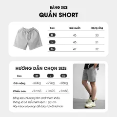 Quần Short Thun nỉ  dày dặn in LOGO Street Style  unisex Nam, Nữ - Đùi Thể Thao, Gym đi chơi